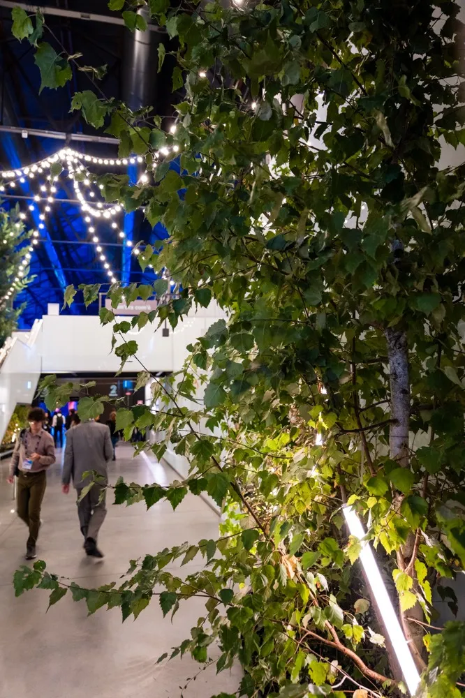 Allestimento verde all'Italian Teck Week 2024